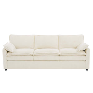 Modern 3 Seater Sofa With Side Storage Pockets For Living Room