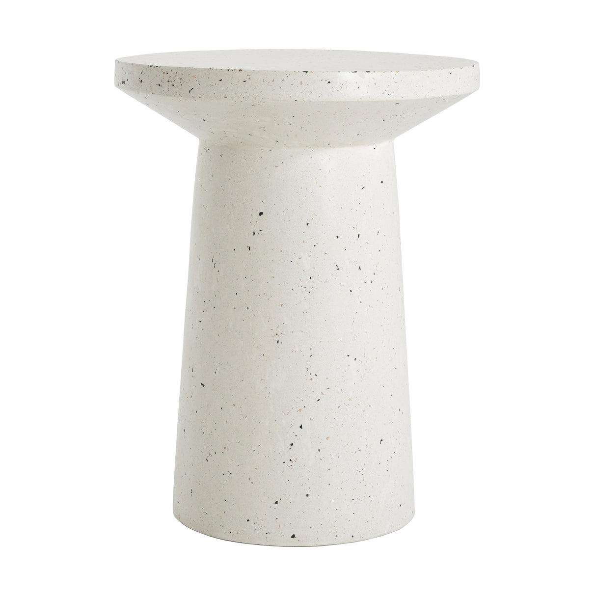 Outdoor 24' H MGO Terrazzo Side Table, White