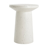 Outdoor 24' H MGO Terrazzo Side Table, White