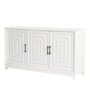 TV Stand for TVs up to 65 Inches, Modern Entertainment Center Media Console Cabinet with 2 Spacious Storage Space, Solid Wood Legs for Living room