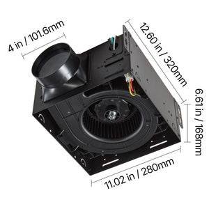 Bathroom Exhaust Fan with LED Light, 80 CFM, Low Noise