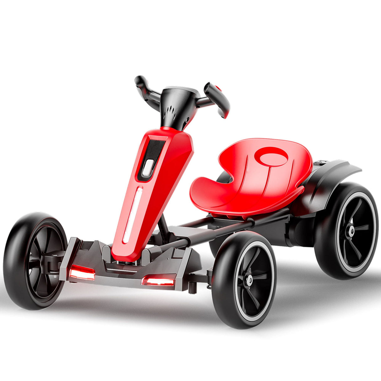 Electric Kids Pedal Go Kart With Adjustable Seat, Foldable Design
