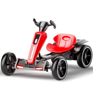 Electric Kids Pedal Go Kart With Adjustable Seat, Foldable Design