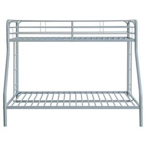 Carson Metal Twin Over Full Bunk Bed Glossy Silver