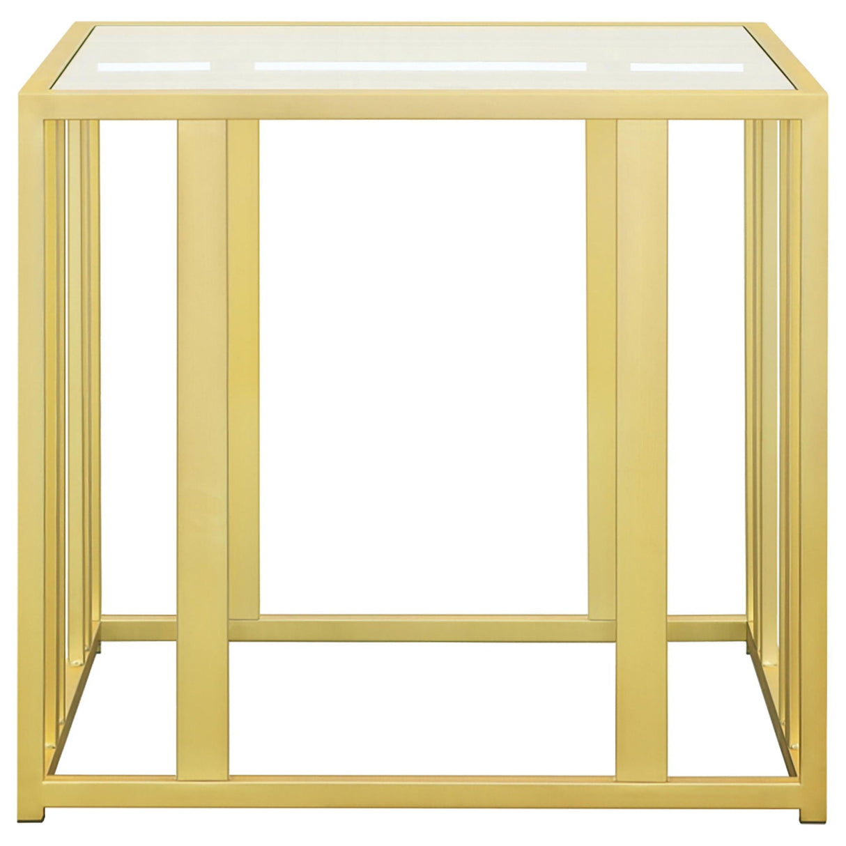 Adri 2-piece Coffee and End Table Set Matte Brass
