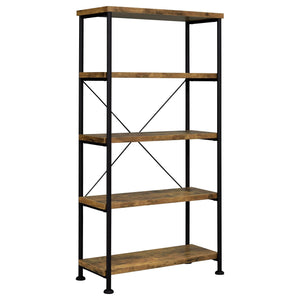 Analiese 63-inch 4-shelf Bookshelf Rustic Nutmeg