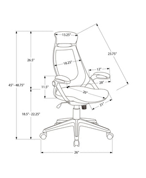 Office Chair, Adjustable Height, Swivel, Ergonomic, Armrests