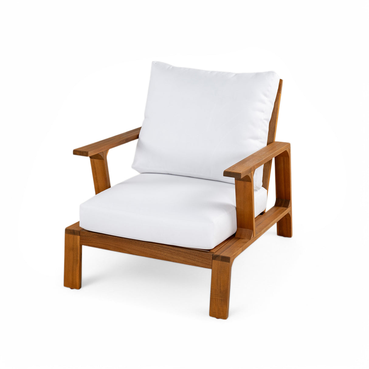 Acacia Wood Outdoor Sofa Set for 4 with Cushions and Coffee Table