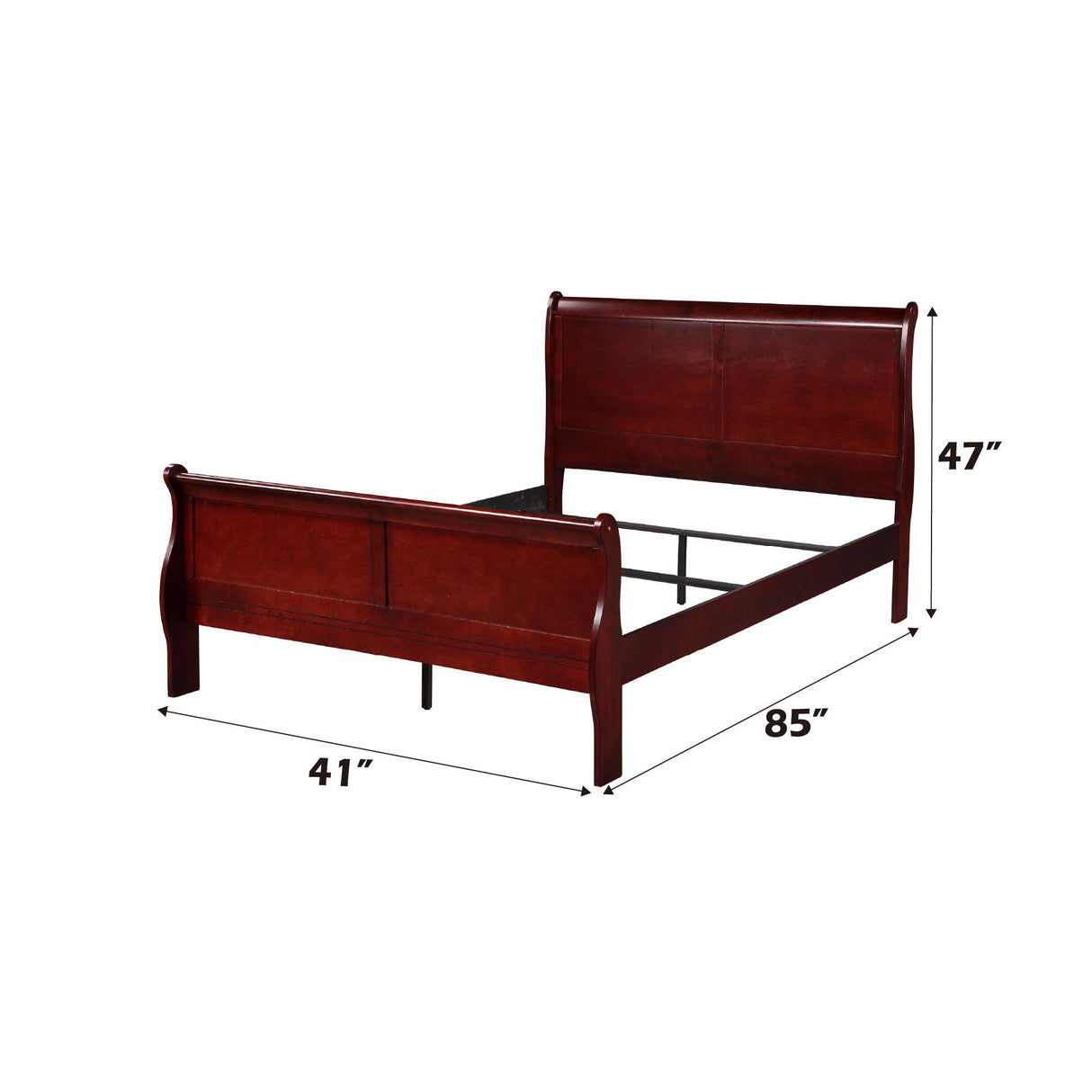 Louis Philippe Sleigh Style Bed