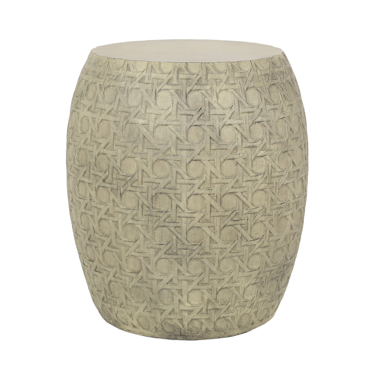Outdoor Lightweight Concrete Side Table - Antique Yellow