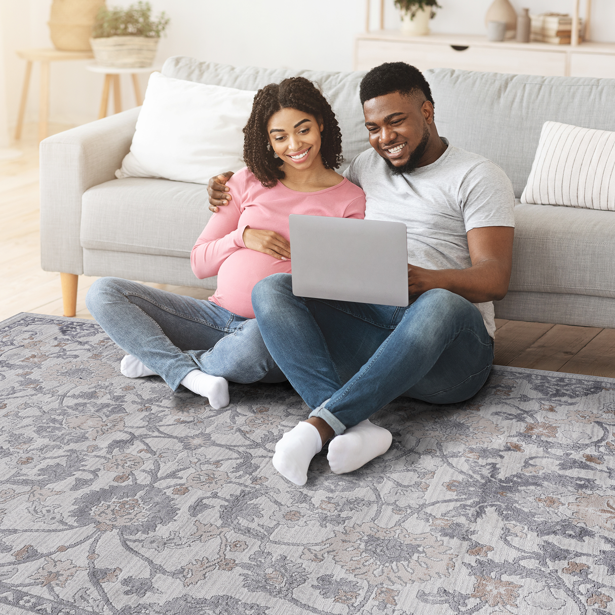 NAAR MARFI Collection Oriental Non-Shedding and Stain Resistant Area Rug