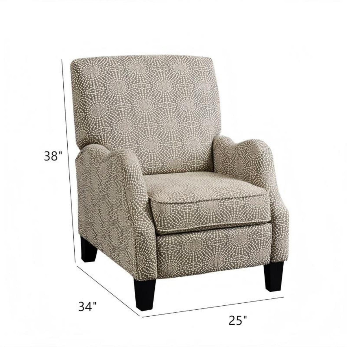 Hoffman - Push Back Recliner - Beige Multi