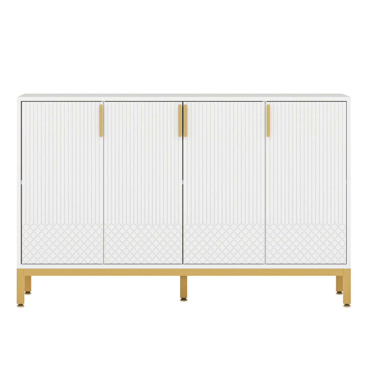 Buffet Sideboard Cabinet With Geometric Doors