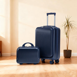 14'/20' 2-Piece ABS Spinner Wheel Luggage Set with Combination Lock