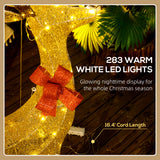 4.5ft 3-Piece Outdoor Light Up Christmas Deer Family Set of 3, with 3 LED Light Modes