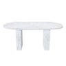 Oval Dining Table With Wood Strip Base