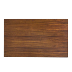 Industrial Style Indoor Dining Table With Metal Legs - Walnut / Black