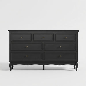 7 Drawer Dresser, Storage Chest - Black