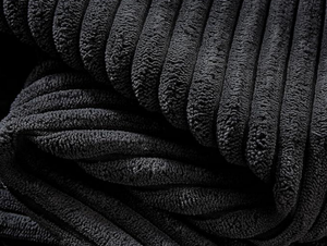 Black Corduroy Ottoman