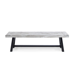 Tranquilizer - Outdoor Acacia Wood Bench With Slat Panel Design