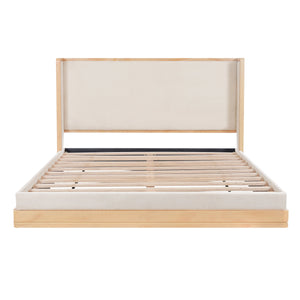 Mid-Century Modern Wood Bed Frame