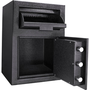 Solid Steel Keypad Depository Safe with Digital Access - Black