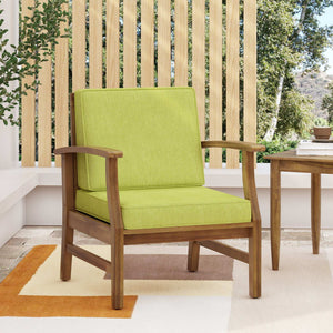 Perla Contemporary Club Chair with Water Resistant Cushions