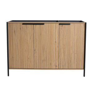 Light Brown Contemporary Freestanding Bathroom Vanity with Adjustable Shelves