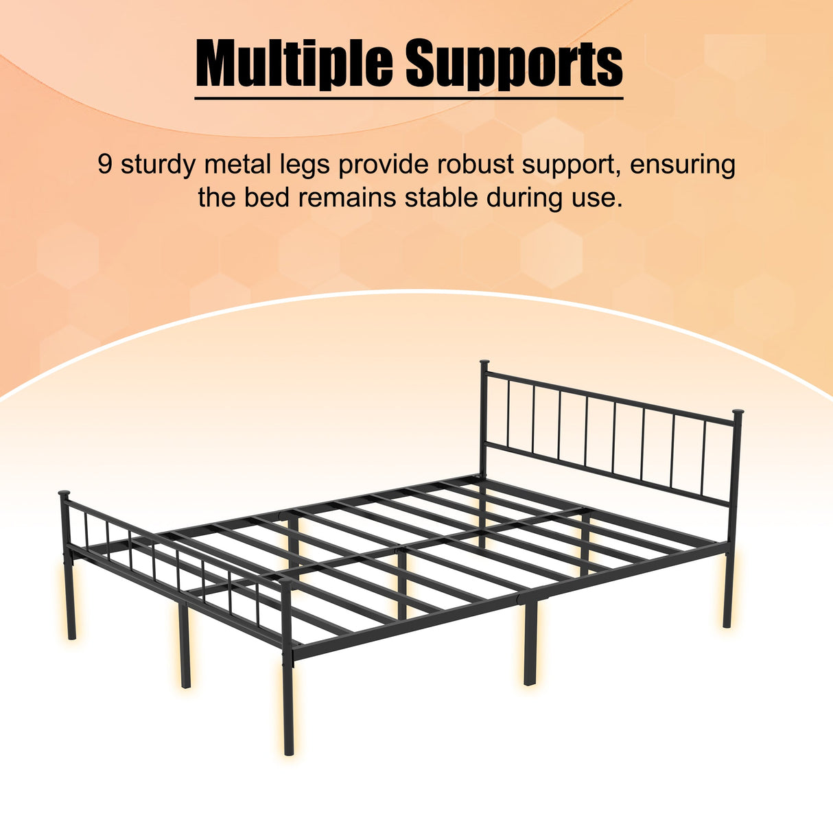 Queen Size Bed Frame, Headboard and Footboard