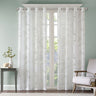 Palm leaf burnout window sheer