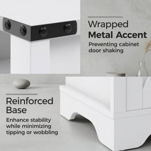 Farmhouse Nightstand, Charging Station & Storage