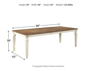 Realyn - Rectangular Dining Room Extension Table - Chipped White