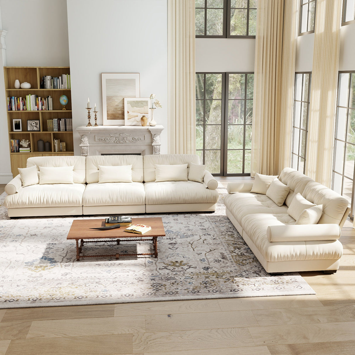 Modular Velvet Sofa Set