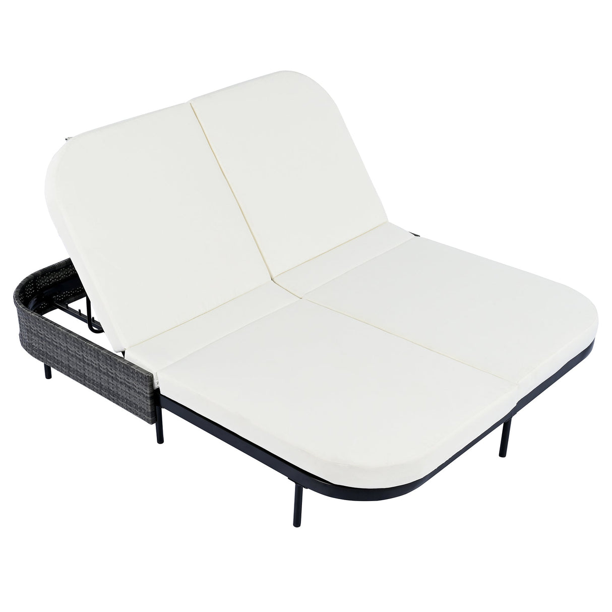 TREXM Outdoor Daybed with Adjustable Backrest