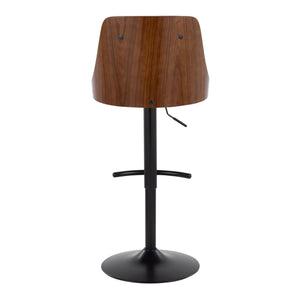 Gianna - Mid Century Modern Adjustable Barstool, Swivel With Rounded T Footrest (Set of 2)