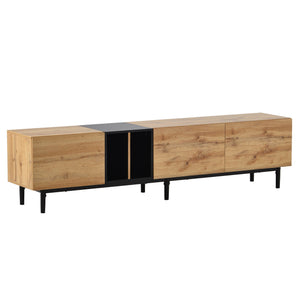TV Stand With 3 Doors Media Console Table