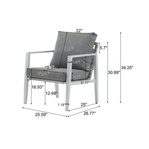 Modern Lounge Chair With Rope Accents And Cushions