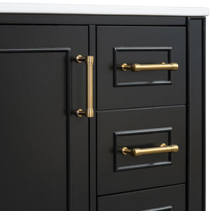 Traditional Bathroom Vanity Set With Soft Close Doors