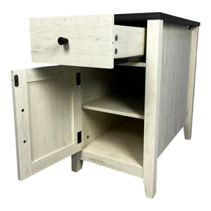 Farmhouse End Table with Charging Station