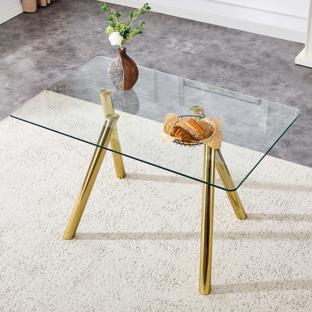 Rectangular Design Dining Table - Gold – Tuesday Morning