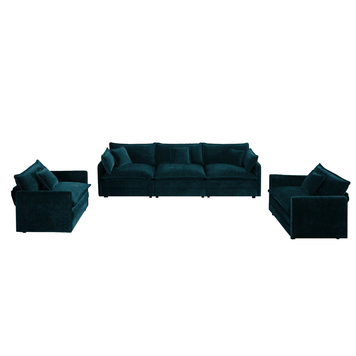 3-Piece Modern Sofa Set with Accent Chairs