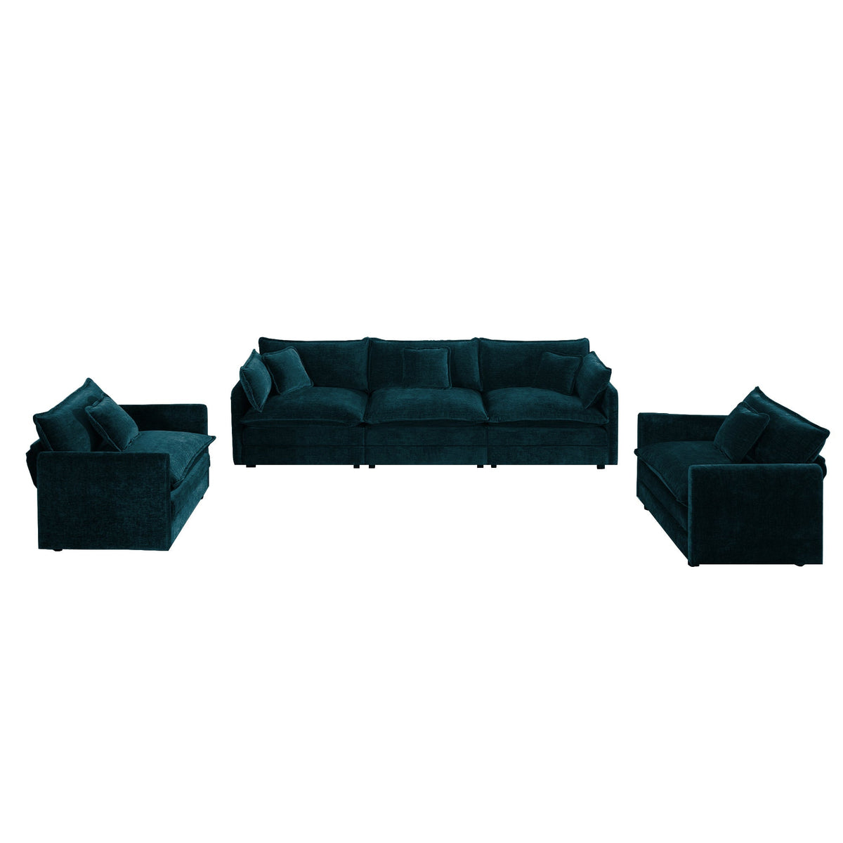 3-Piece Modern Sofa Set with Accent Chairs