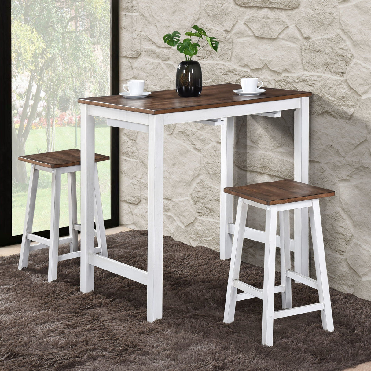 3 Pieces Counter Height Set