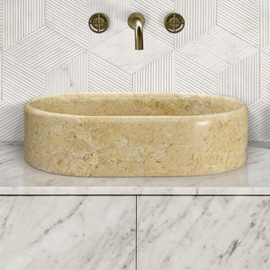 Bathroom Vessel Sink, Semi Polished Surface