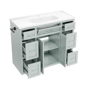 48" Mint Green Bathroom Vanity