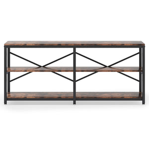 Console Table With X Back Design, Extra Long Storage