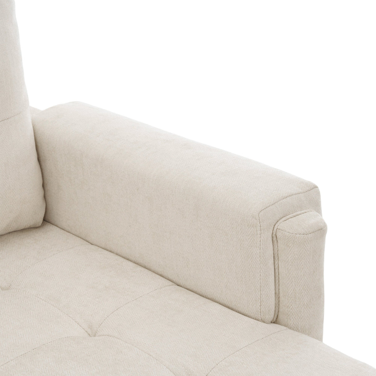 The Ashely Reversible Chenille Sectional Sofa with USB Charging Ports and Convertible Ottoman