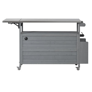 Foldable Outdoor Kitchen Island Patio Mobile Kitchen Cart