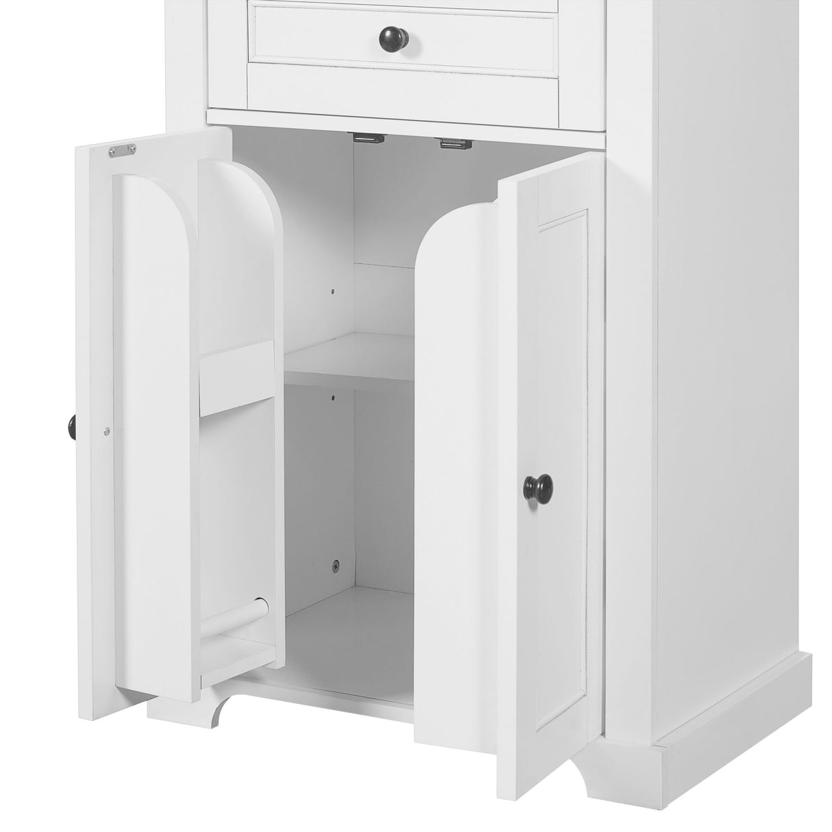 Bathroom Storage Cabinet, Adjustable Shelves & Drawer, Freestanding Tower