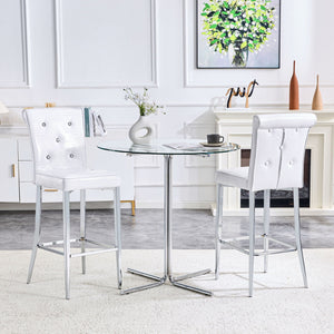 Bar Chairs & Crystal Clasp Design (Set of 2)
